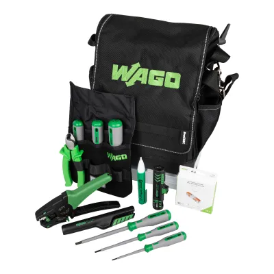 WAGO Werkzeugset PREMIUM 206-3001/001-000 | Tasche mit 11 Werkzeugen | L-BOXX Mini leer | Elektromonteur-Set