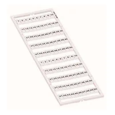 WAGO Klemmenmarkierung WMB-Beschriftungskarte 793-5566 | 1-50 (2x) | Rastermaß 5mm | horizontal | dehnbar 5-5,2mm | weiß