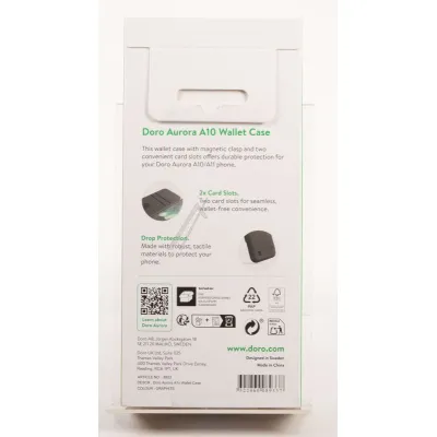 Wallet Case für Aurora A1X Doro 380276 Schutzhülle Graphit