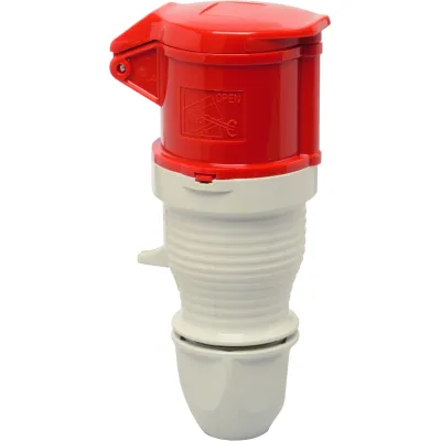 Walther Kupplung 330 | CEE Kupplung 32A 5-polig | 400V | IP44 | Schraubklemme | Kunststoff | rot