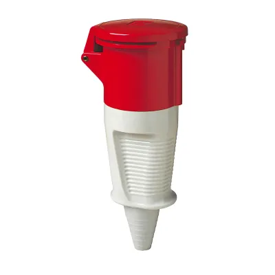 Walther Kupplung 360 | CEE-Kupplung 5-polig 63A | 400V 6h | IP44 | Schraubklemme | Knickschutz | Kunststoff | rot