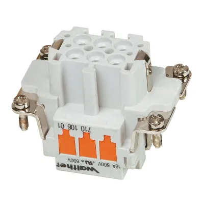 Walther Werke Buchseneinsatz B6 71010601 | 6-polig | Schneid-Klemm-Anschluss | 0,5-2,5mm² | 16A | 500V | 20-14AWG | V0