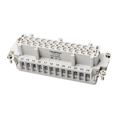 Walther Buchseneinsatz B24 710124 | 24-polig | Schraubanschluss | 0,5-2,5mm² | 16A 500V | Thermoplast