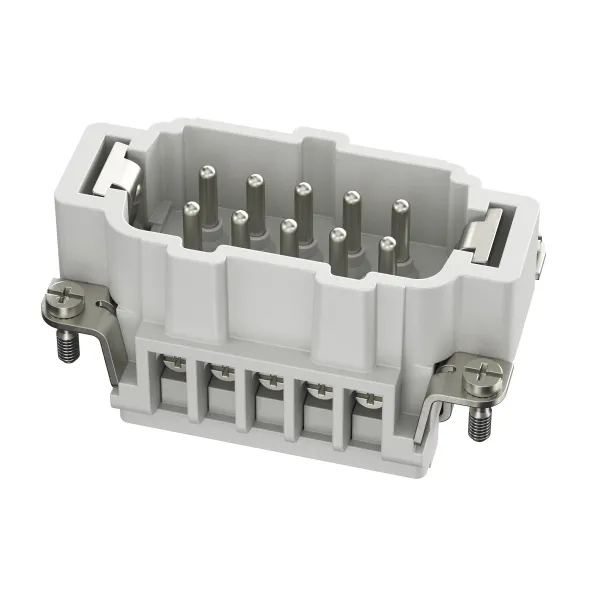 Walther Stifteinsatz B10 710210 | 10-polig | Schraubanschluss mit Drahtschutz | 0,5-2,5mm² | 16A | 500V