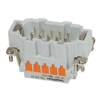 Walther Stifteinsatz B10 71021001 | 10-polig | Schneid-Klemm-Anschluss | 0,5-2,5mm² | 16A | 500V | 20-14AWG | V0