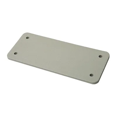 WALTHER Adapterplatte 720640 | B16 für Anbaugehäuse | 123x52mm | Kunststoff | IP65 | UL94 V0 | kieselgrau