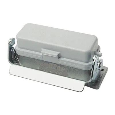 WALTHER Anbaugehäuse A16 704416 | Aluminium Druckguss | IP65 | Längsbügel | 26 mm hoch | Klappdeckel | grau