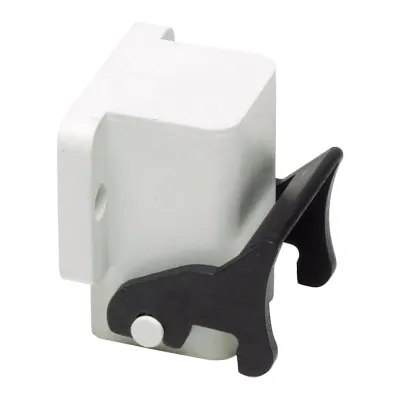 Walther Anbaugehäuse A3/A4 700622 | Kunststoff | gewinkelt | 25,5mm hoch | IP65 | Längsbügel | lichtgrau RAL 7035