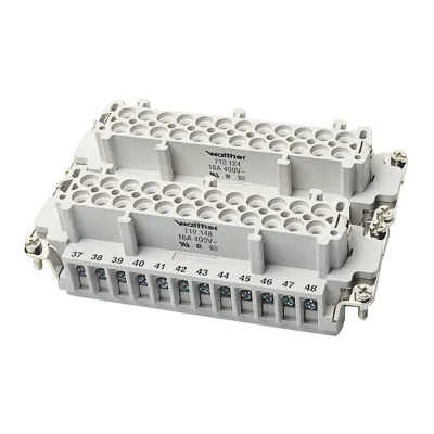 Walther Buchseneinsatz B48 48-polig | Schraubanschluss | 16A 500V | Thermoplast | Silberkontakte