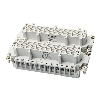 Walther Buchseneinsatz B48 48-polig | Schraubanschluss | 16A 500V | Thermoplast | Silberkontakte