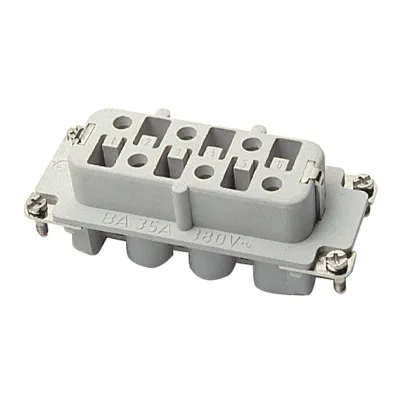 Walther Buchseneinsatz BA6 710620 | 6-polig | Schraubanschluss 0,5-6mm² | 35A 500V | Thermoplast | Silberkontakte