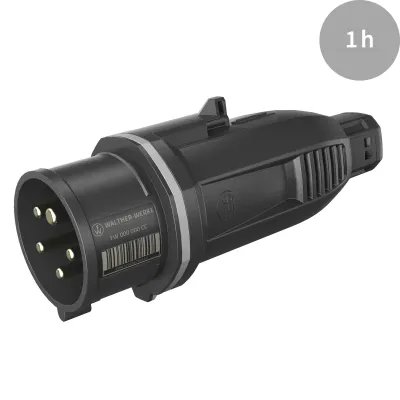 WALTHER CEE NEO Stecker FW210501CC | 16A 5-polig 1h | One-Touch Käfigzugfeder | IP54 | Kunststoff | grau