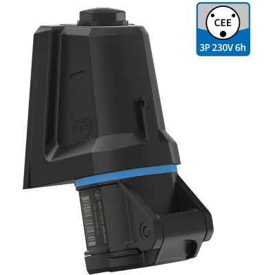 WALTHER CEE Wandsteckdose FW110306CC | 16A 3-polig | Aufputz | IP54 | 6h | schraublose Klemme | 200-250V | blau