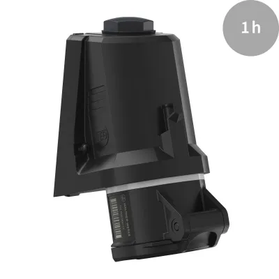 WALTHER CEE Wandsteckdose FW110501SK | 16A 5-polig | IP54 Aufputz | Schraubklemme | 1h Uhrzeitstellung | grau