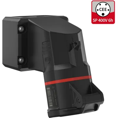 Walther CEE Wandsteckdose FW111506CC | 16A 5-polig | IP54 | Aufputz | schraublose Klemme | 400V 6h | rot | Kunststoff