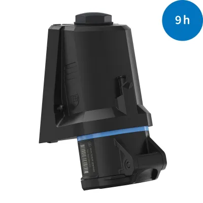 WALTHER CEE Wandsteckdose FW110509SK | 5-polig 16A 230V | Aufputz | IP54 | Schraubklemme | Uhrzeitstellung 9h | blau