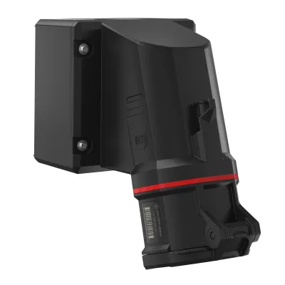 WALTHER CEE Wandsteckdose FW131506CC | 32A 5-polig | 400V 6h | IP54 | Aufputz | schraublos | Kunststoff | rot