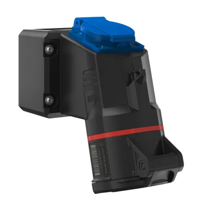 WALTHER CEE Wandsteckdose FW112506SK | 16A 5-polig Aufputz | 400V 6h IP54 | Schutzkontakt | Kunststoff | rot