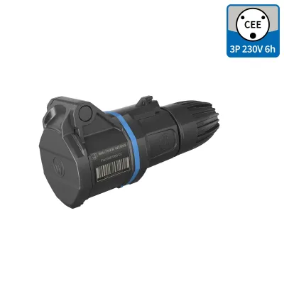 WALTHER CEE-Kupplung FW311306SK | 16A 3-polig | IP54 | 6h | Schraubklemme | Kunststoff | 200-250V | blau