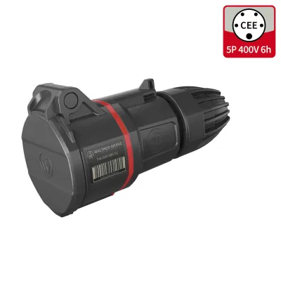 WALTHER CEE Kupplung FW311506SK | 16A 5-polig | 400V | IP54 | Schraubklemme | 6h | Kunststoff | rot