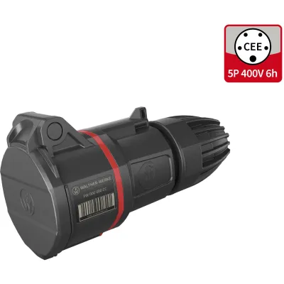 WALTHER CEE Kupplung FW311506SK | 16A 5-polig | 400V | IP54 | Schraubklemme | 6h | Kunststoff | rot