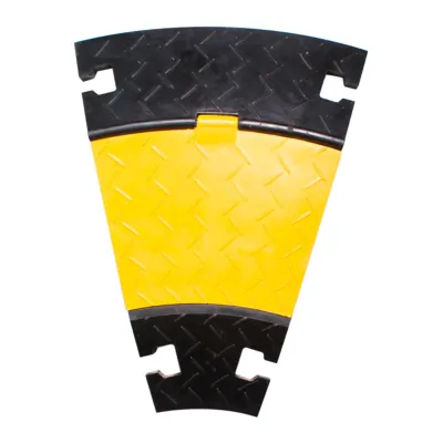 WALTHER Kabelbrücke 39870046 4-Kanal Bogen 30° Vollgummi | 455x590x78 mm | 9t belastbar | schwarz/gelb