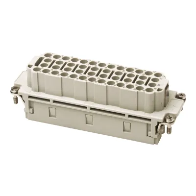 WALTHER Crimpkontaktträger BB46 710346 | Buchse 46-polig | 16A 500V | Thermoplast | Silberkontakte | -40 bis 125°C