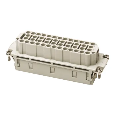 WALTHER Crimpkontaktträger BB46 710346 | Buchse 46-polig | 16A 500V | Thermoplast | Silberkontakte | -40 bis 125°C