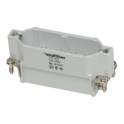 Walther Werke Kontaktträger D25 25-polig | Stift | Crimpanschluss | 10A 250V | Thermoplast | mit Schutzleiter