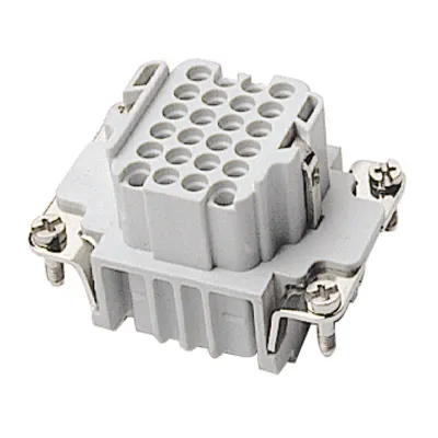WALTHER Kontaktträger DD24 750124 | Kontakteinsatz Buchse 24-polig Crimp | 10A 250V | Thermoplast | Schutzleiter