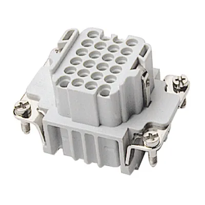 WALTHER Kontaktträger DD24 750124 | Kontakteinsatz Buchse 24-polig Crimp | 10A 250V | Thermoplast | Schutzleiter