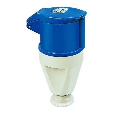WALTHER CEE-Kupplung 331509 | 32A 5-polig | 230V 9h | IP44 | Schraubanschluss | Trompetenverschraubung | Kunststoff blau