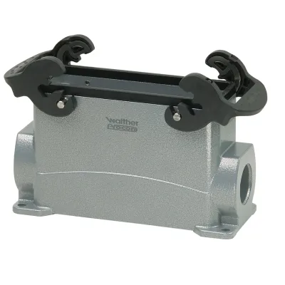 Walther Sockelgehäuse P711024MS | B24 | Aluminium | 68mm hoch | 1x M25 Stutzen | IP65 | seitlicher Kabeleinlass