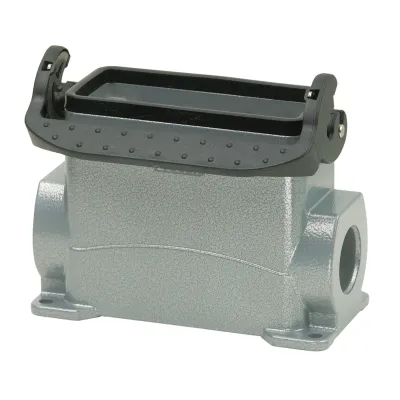 Walther Sockelgehäuse P711416MS | B16 | Aluminium | 68mm | Längsbügel | M25 Stutzen | IP65 | seitliche Kabeleinführung