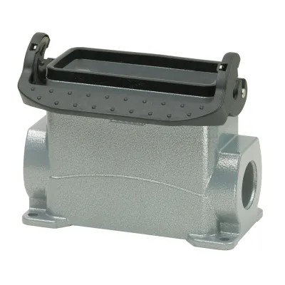 Walther Sockelgehäuse P711416MS | B16 | Aluminium | 68mm | Längsbügel | M25 Stutzen | IP65 | seitliche Kabeleinführung