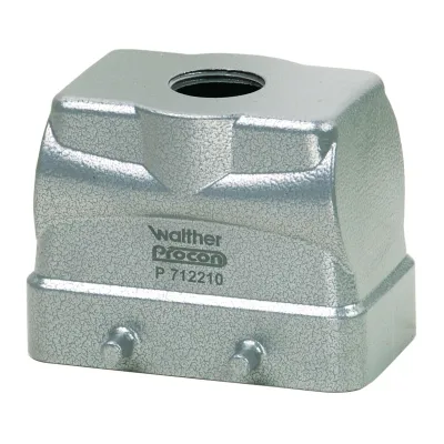 Walther Tüllengehäuse P712210 | B10 Steckergehäuse | Aluminium | 56mm Höhe | 1x M20 oben | Querverriegelung | IP65