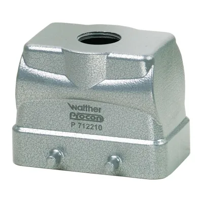 Walther Tüllengehäuse P712210 | B10 Steckergehäuse | Aluminium | 56mm Höhe | 1x M20 oben | Querverriegelung | IP65