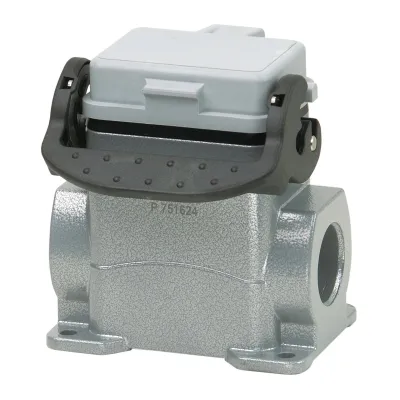 Walther Werke Sockelgehäuse P711706MS | Aluminium IP65 | 53mm | 2x M20 | Klappdeckel | UV- & korrosionsbeständig