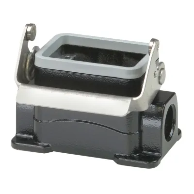 WALTHER Sockelgehäuse BHT6 P741406MS | Aluminium Druckguss | IP65 | 53mm hoch | M20 Stutzen | seewasserfest | schwarz