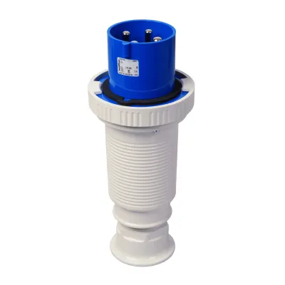 WALTHER CEE-Stecker 269409 | 63A 4-polig | IP67 | 230V 9h | Schraubklemme | Trompetenverschraubung | blau