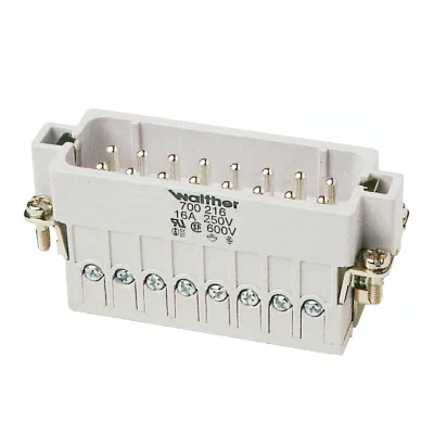 Walther Stifteinsatz A16 700216 | 16-polig | Schraubanschluss | 16A | 250V | Thermoplast | Silberkontakte