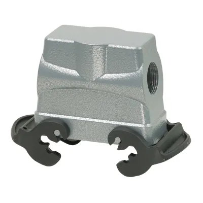 WALTHER Tüllengehäuse P723040 B16 | Aluminium Druckguss 76mm | 1x M25 seitlich | IP65 | grau | korrosionsbeständig