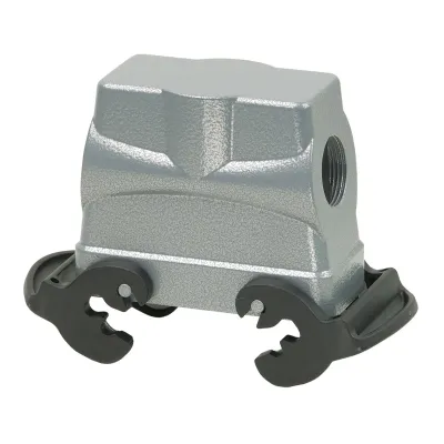 WALTHER Tüllengehäuse P723040 B16 | Aluminium Druckguss 76mm | 1x M25 seitlich | IP65 | grau | korrosionsbeständig