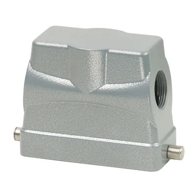 WALTHER Tüllengehäuse P728740 | B16 | Aluminium Druckguss | 1x M32 seitlich | Längsbügel | IP65 | 76mm hoch | grau