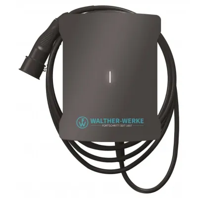 Walther Wallbox basicEVO PRO 11kW | 1 Ladepunkt | 5m Typ 2 Kabel | Modbus RTU | IP54 | KfW-förderfähig | schwarz
