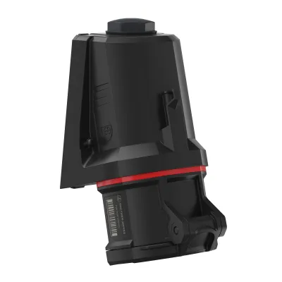 Walther CEE Wandsteckdose FW130506CC | 5-polig 32A 400V 6h | IP54 Aufputz | Käfigzugfeder | Rot