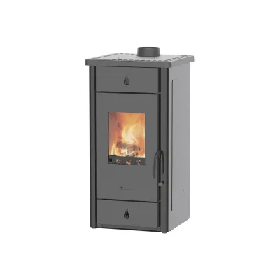 WAMSLER Kaminofen KF 188-16 Luke | 8 kW | Kochfunktion | Raumheizvermögen 182 m³ | Holz & Briketts | anthrazit