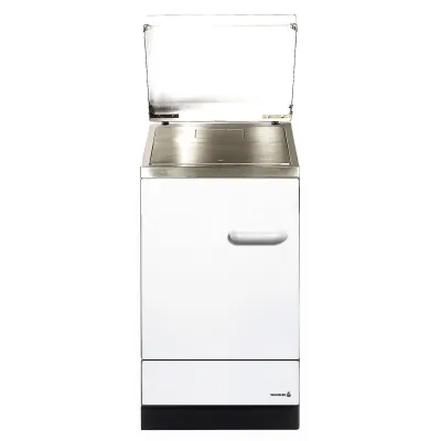 Westminster by Wamsler Kohleherd K 155 S | Beistellherd 5 kW | Edelstahlrahmen | Energieeffizienz A | Weiß (B-Ware)