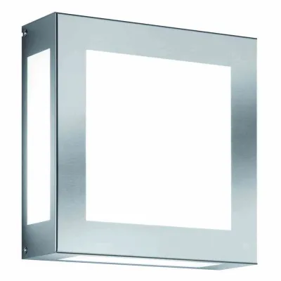 CMD Wandleuchte Außen 42 Aqua Legendo 69911013 | 2xE27 | Edelstahl gebürstet | Opalglas | IP44 | 28x28x9,5cm