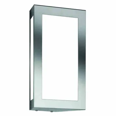 CMD Wandleuchte 28 Aqua Long 8261115 | Außenleuchte E27 | Edelstahl & Opalglas | IP44 | 280x160x90mm | silber
